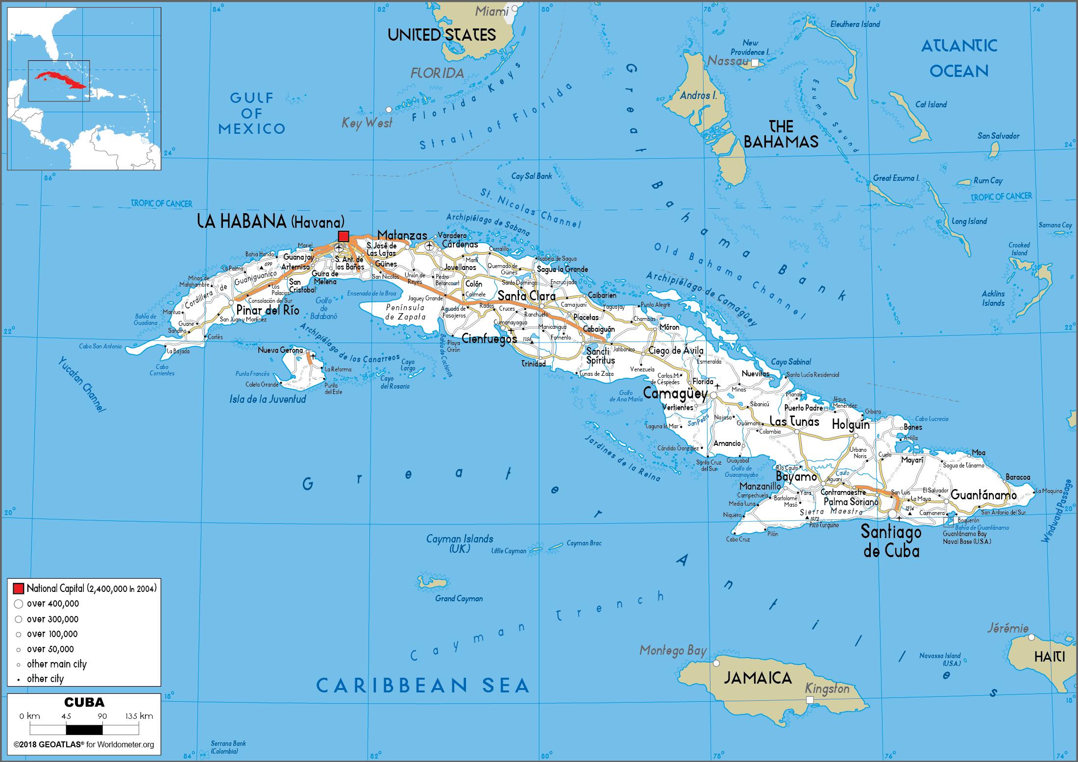 Mapa De Carreteras De Cuba Carreteras Peajes Y Autopistas De Cuba